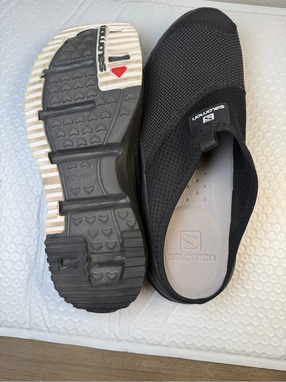 Salomon Reelax Slide 6.0 Recovery Shoes Black Men’s US 8.5 EU 42 Slip On